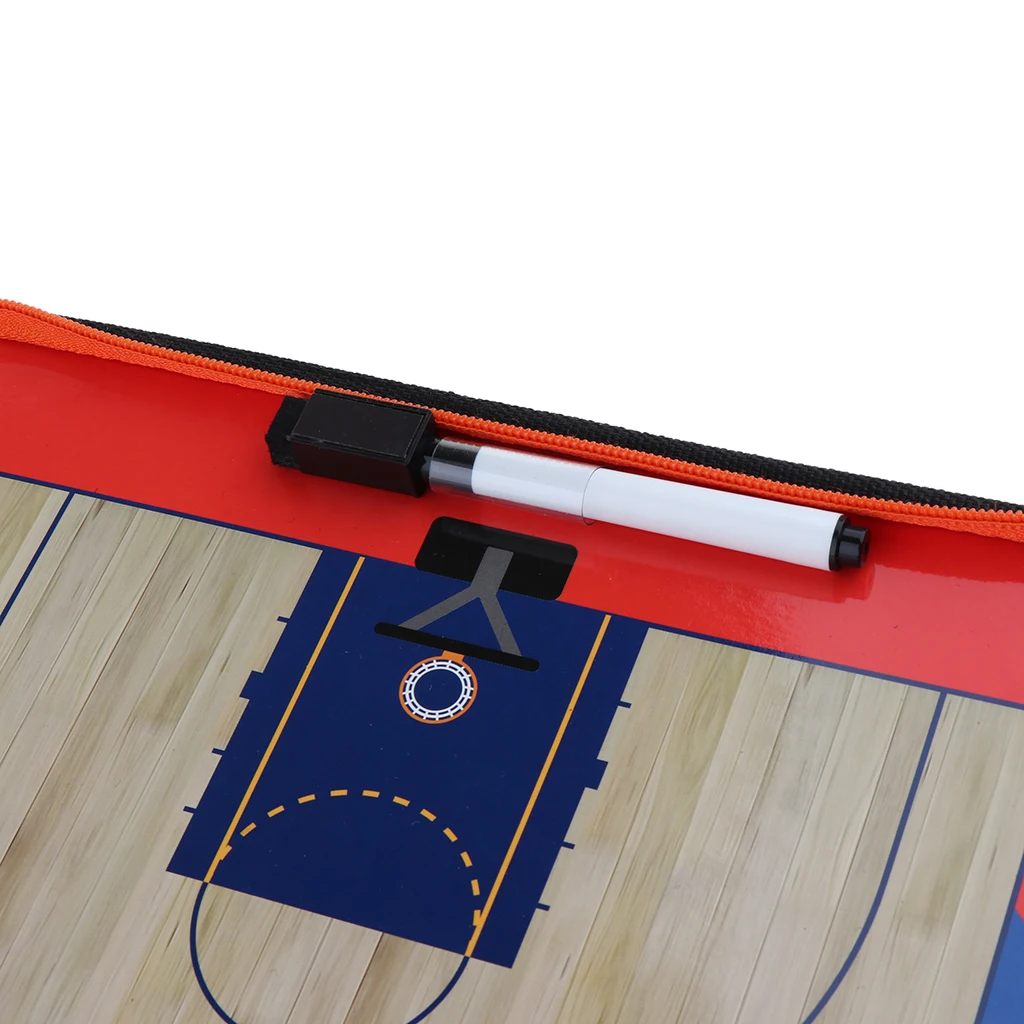1 Set Professional Artificial Leather Fold-able Magnetic Coaching Board with Magnetic Stylus for Basketball Games Detail Tactics
