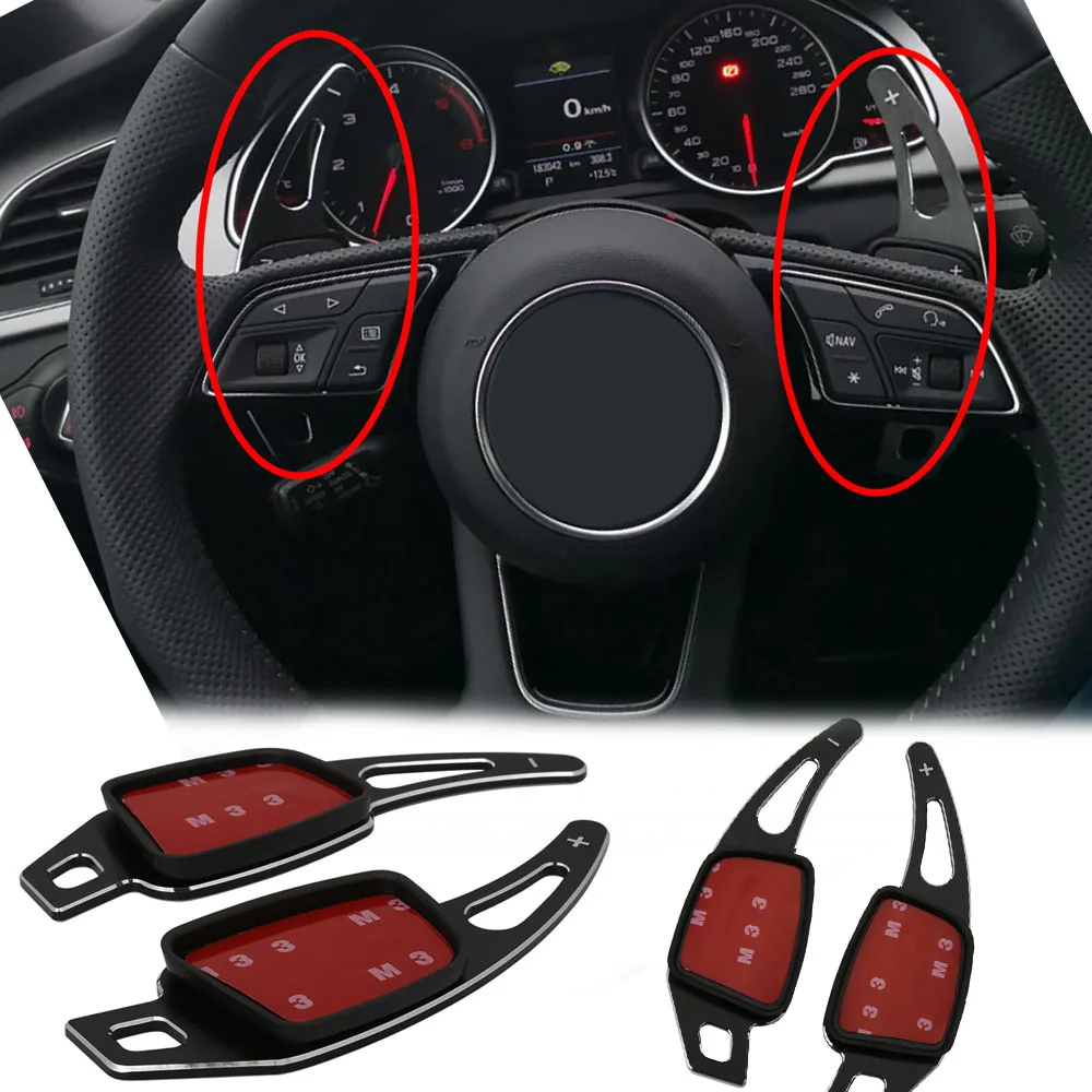 Aluminum Paddle shift Car Shift Paddle shift extension For AUDI A4(17