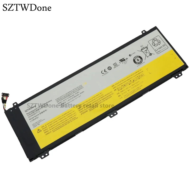 Аккумулятор SZTWDONE L12M4P61 для ноутбука Lenovo U330 Touch U330P U330T Series L12L4P61 7 4 В 6100 мАч 45 Вт/ч |