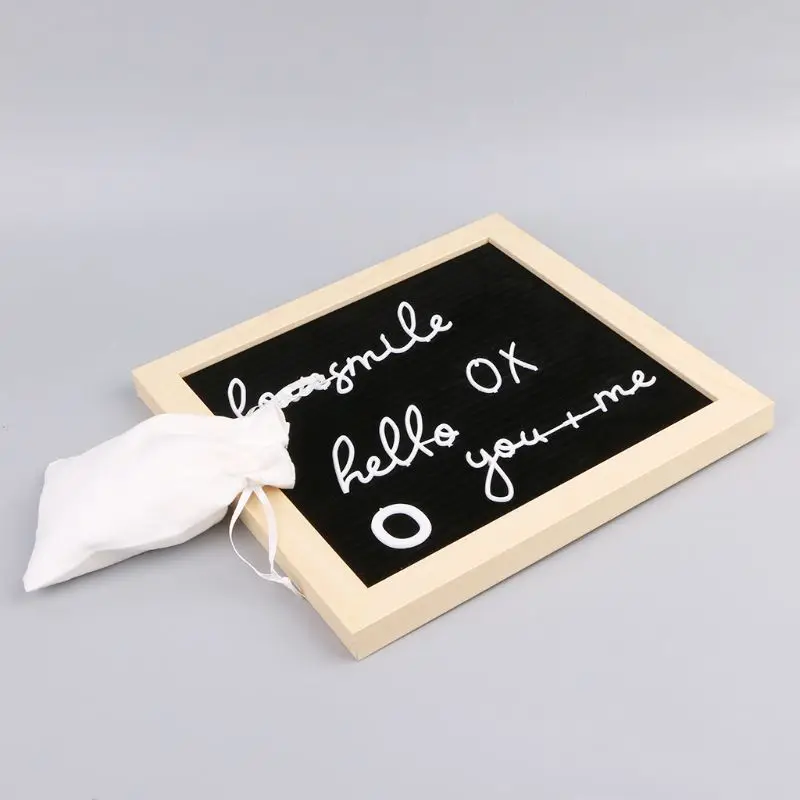 

Felt Letter Board EVA Frame Changeable Symbols Numbers Characters Message Boards For Home Office