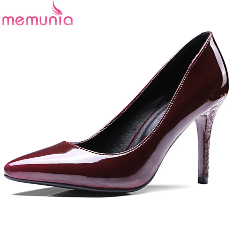 

MEMUNIA 2019 Handmade women pumps pointed toe stiletto high heels shoes woman slip on summer shoes ladies party prom shoes