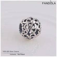 925 пробы серебряные ажурные бусы с ромашками для изготовления ювелирных изделий, подходят для женщин, очаровательные серебряные 925 оригинальные браслеты perlas