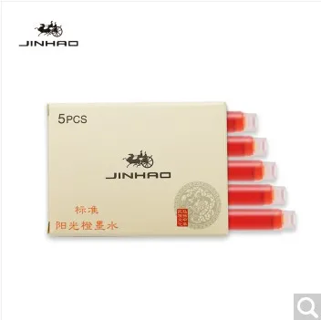 

10 PCS jinhao Orange Fountain Pen Ink Cartridge Refills Length Fountain Pen Ink Cartridge Refills