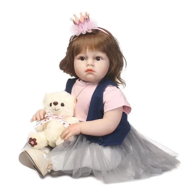 

NPKDOLL 70cm Lifelike Doll Reborn Handmade Baby Dolls For Girls BeBe Reborn Long Hair Toddler Kids Gifts Toys RU Stock