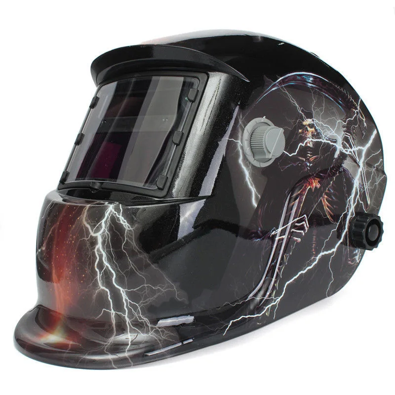 

Skull Ghost+Lightning Solar Welder Mask Helmet Auto Darkening Welding Grinding