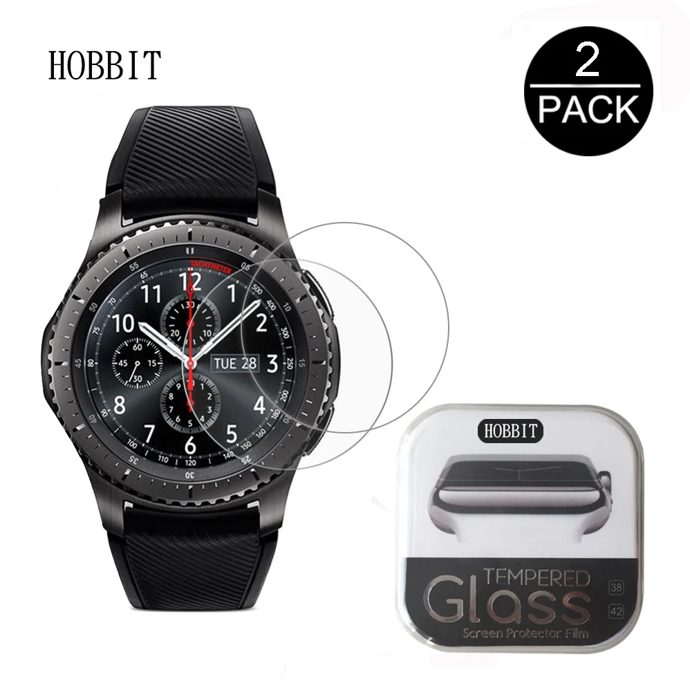 2 упаковки для Samsung Gear S3 Classic /Frontier Smart Watch 2.5D 9H твердость прозрачное устойчивое к