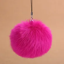 Fashion Faux Rabbit Fur Ball Pom Pom Keychain For Women Bag Charm Key Ring Trinket For Phone Car Wedding Jewelry Gift Souvenirs