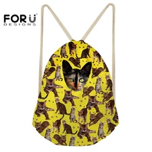FORUDESIGNS мешочек с кулиской мешочек с анималистичным дизайном сумка спортивный рюкзак сумка Gymsack для мальчиков девочек Бег Велоспорт Открытый