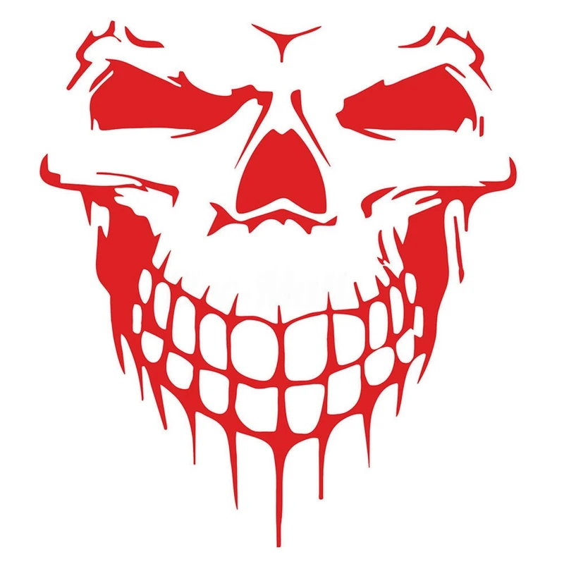 1 PC Big Size 40x36CM Skull Head car sticker Reflective Vinyl Car Styling Car-covers Engine hood door window truck Car sticker (10)