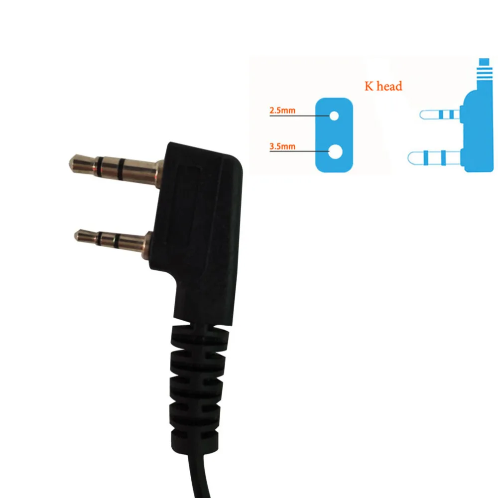 0pcs baofeng radio 2pin K port earpiece ptt mic headset for handheld walkie talkie baofeng UV-5R UV-82 BF-888S Free shipping (11)