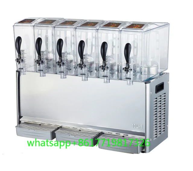 10L*6 Commercial Cold Drink dispenser mixed juice machine six cylinder  large volume jet spray juice dispenser for restaurant - AliExpress