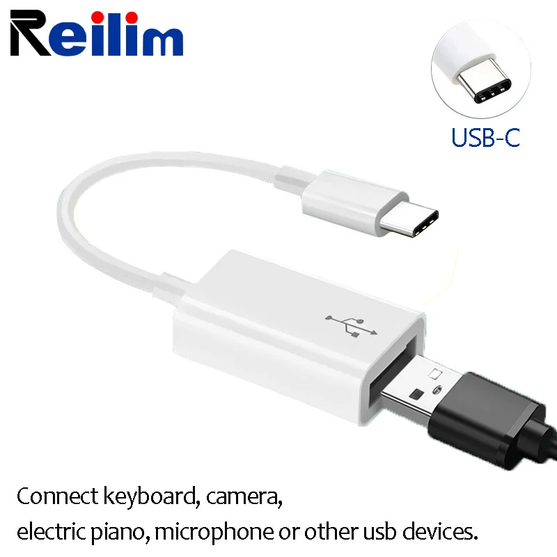 Кабель Reilim type c OTG адаптер USB c к usb камера пианино для ipad pro huawei xiaomi Macbook Pro телефон планшет компьютер конвертер