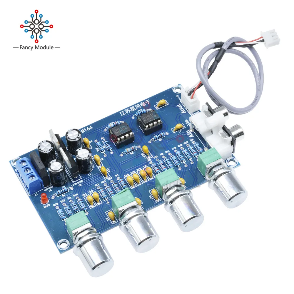 NE5532 Stereo Pre-amp Preamplifier Tone Board Audio 4 Channels 12-24V AC Amplifier Module NE5532 Stereo Pre-amp Preamplifier Tone Board Audio 4 Channels 12-24V AC Amplifier Module