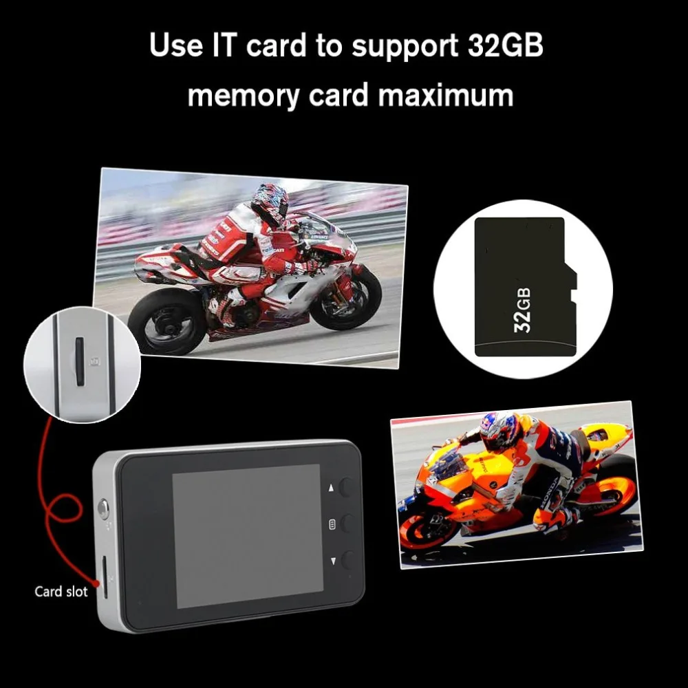 

Waterproof 1080P HD Dual Lens Wide Angle 140 Motorcycle Driving Recorder Locomotive GPS With Remote Recorder