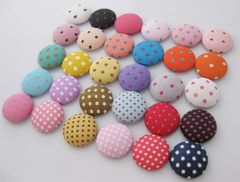 CL0001 cloth covered buttons aluminum 1000pcs Mixed randomly 30 colors