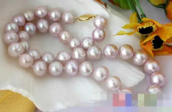 

song voge gem nanJ2224 lavender ROUND FRESHWATER PEARL NECKLACE
