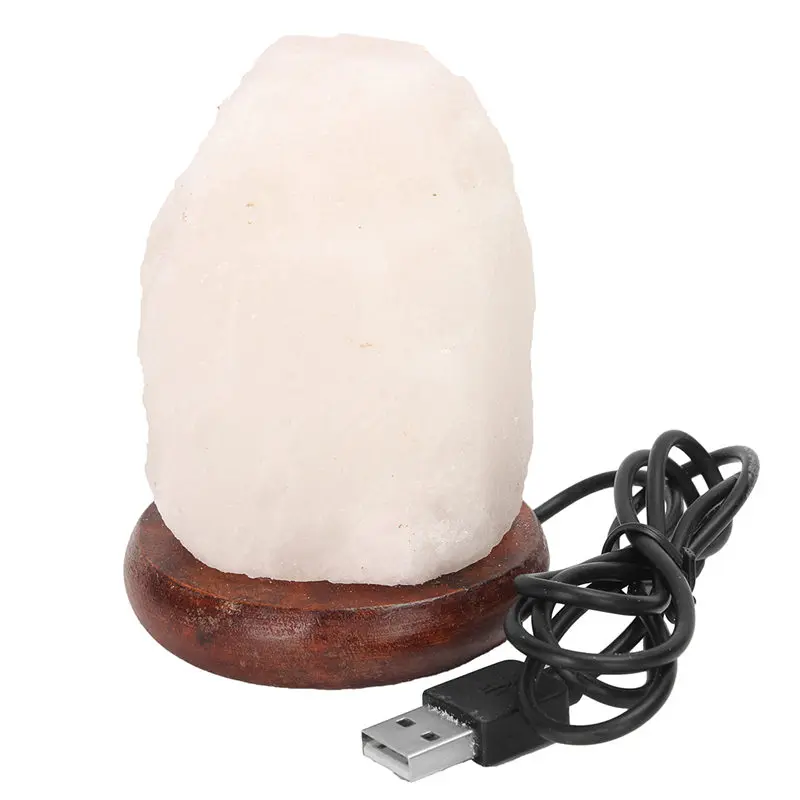 

Himalayan Natural Salt Lamp 5W Air Purifier Crystal Rock Table Desk Lamp USB Powered Multi Color LED Night Light Bulb Decoration