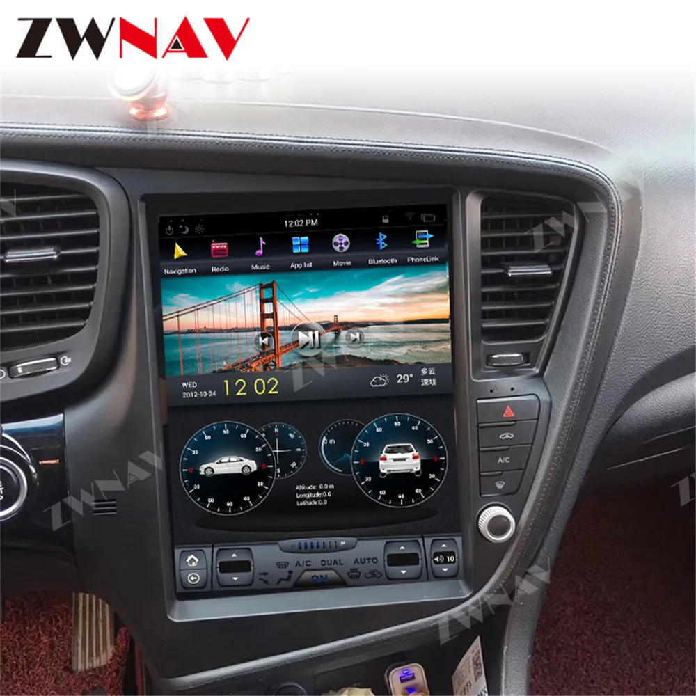 PX6 4 Гб ОЗУ Тесла стиль Android 8,1 Автомобильный gps навигация для KIA Optima KIA K5 2010-2013 головное устройство Мультимедиа Радио магнитофон