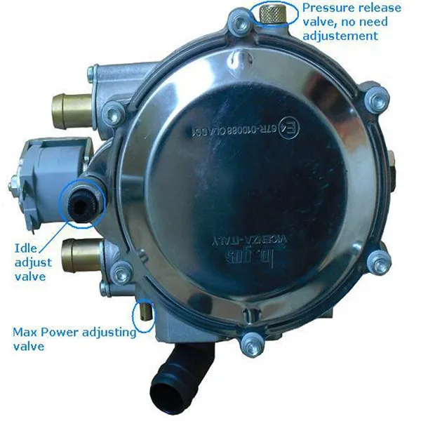 LPG традиционный испаритель EFI газовый редуктор давления с электромагнитным клапаном для аспирационных систем