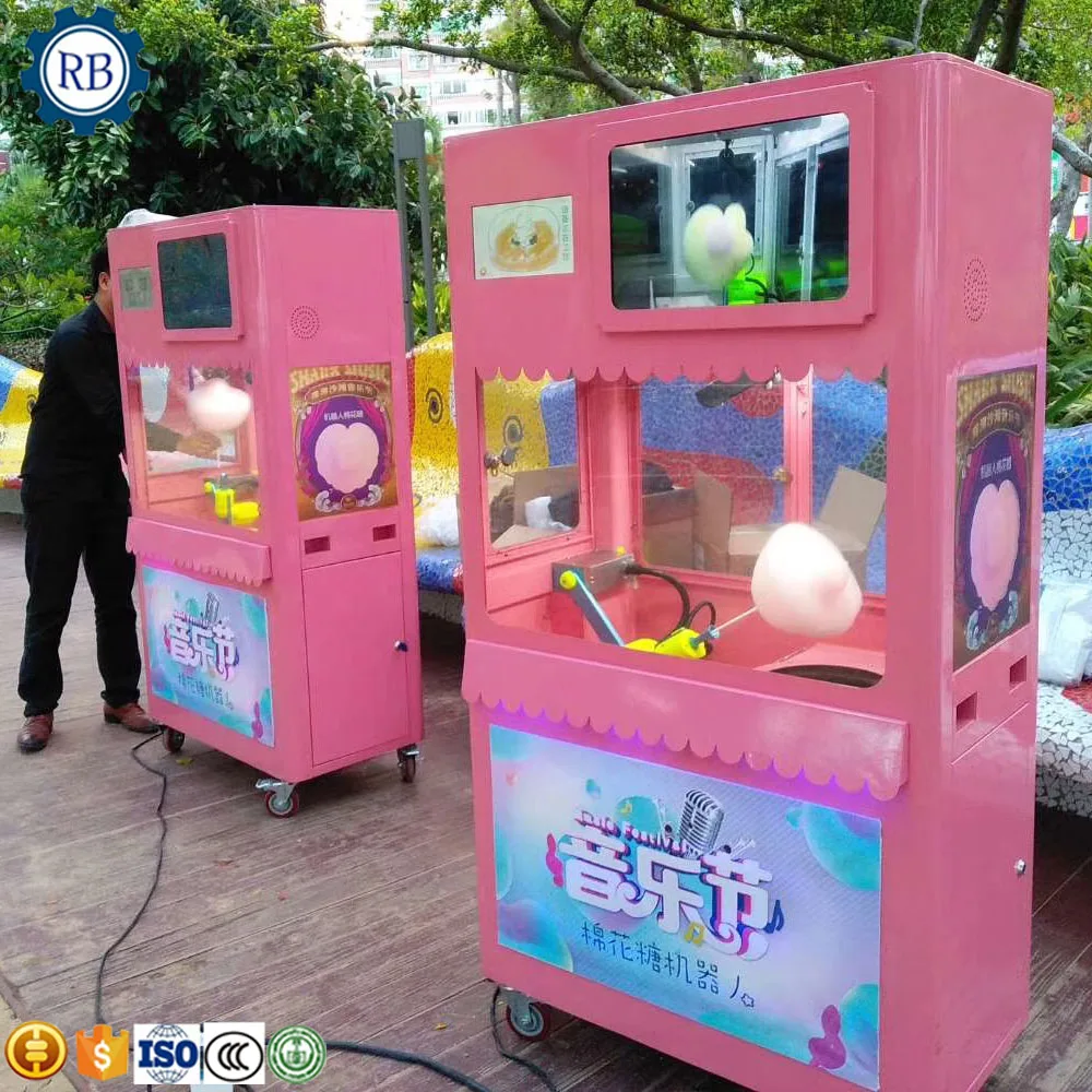 

newly design robot operation intelligent marshmallow maker machine,smart cotton candy making machine fully automatic