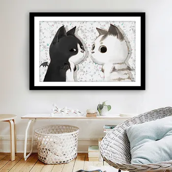 

DIY 5D Sale Diamond Embroidery, Diamond Mosaic, Full, Cartoon Cute Cat, Round, Diamond Painting, Cross Stitch,3D, Decoration, Gi