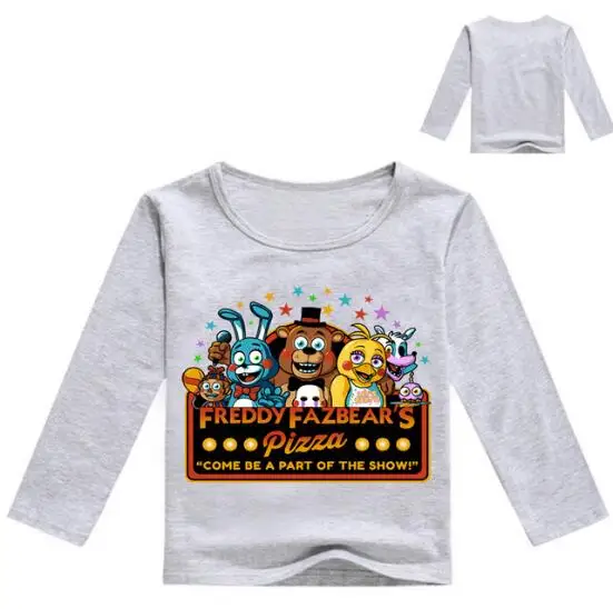 Новая детская одежда футболки с героями мультфильмов одежда для мальчиков и девочек «пять ночей у» Детская футболка Топы От 3 до 12 лет подарок