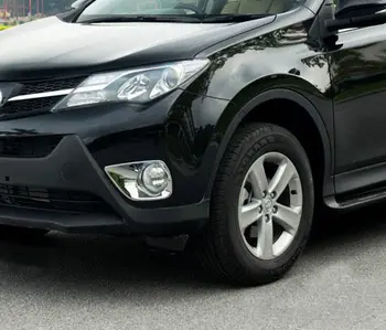 

Chrome Front Bumper Fog Light lamp cover Bezels trim FOR Toyota RAV4 2013 2014