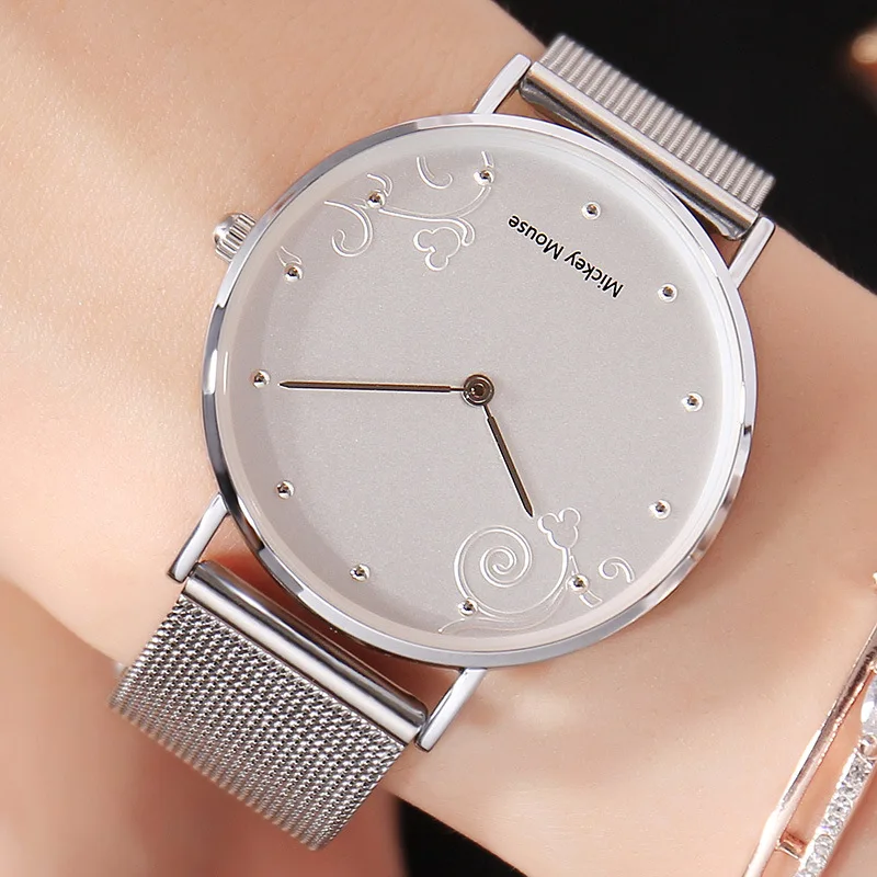 Часы женские с браслетом из розового золота серебристые|montre fashion|montre femmemontre rose gold