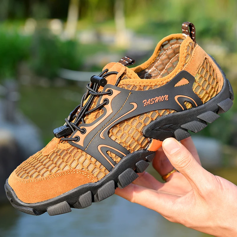 

sufei Outdoor Hiking Shoes Sneakers Men Camping Climbing Trekking Shoes Athletic Sneakers