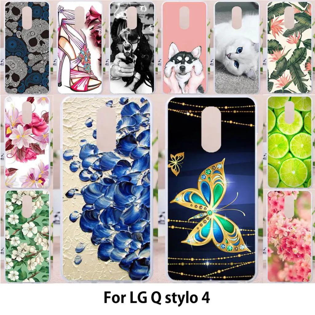 

Phone Cases For LG Q Stylo 4 Q Stylus Case For LG Q8 2018 Q Stylus Alpha Q Stylo Plus Soft Painted Bags Skins Shell Housings