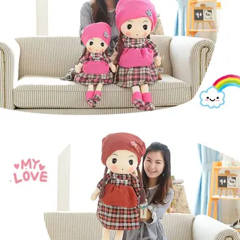 

brand fashion doll for kids girl with red dress soft high quality dolls for girls unique gift cloth stuffed children toy.