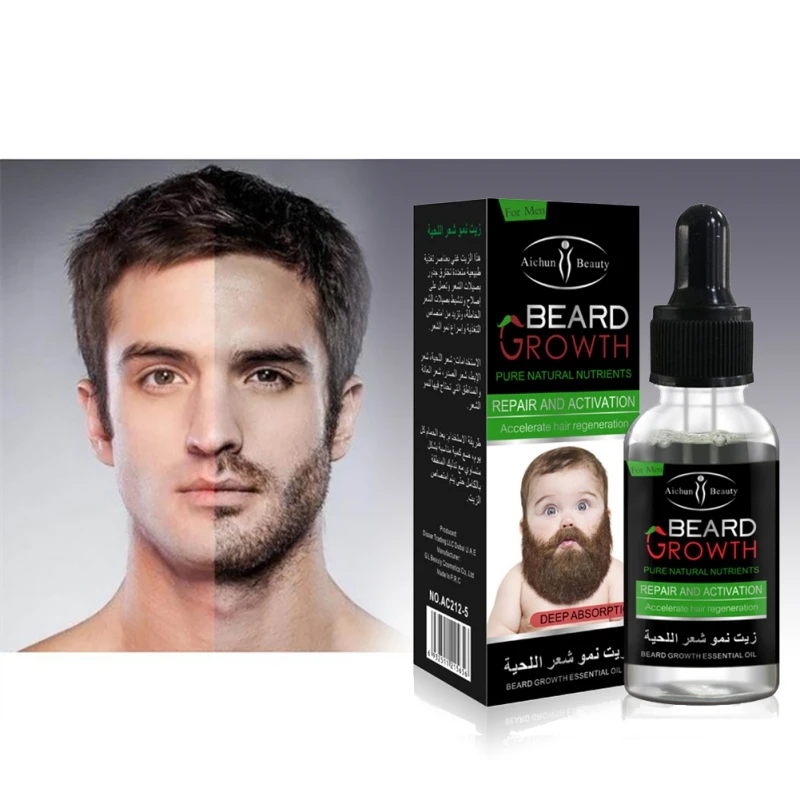 100 Natural Organic Face Beard Oil Soften Hair Growth Nourishing