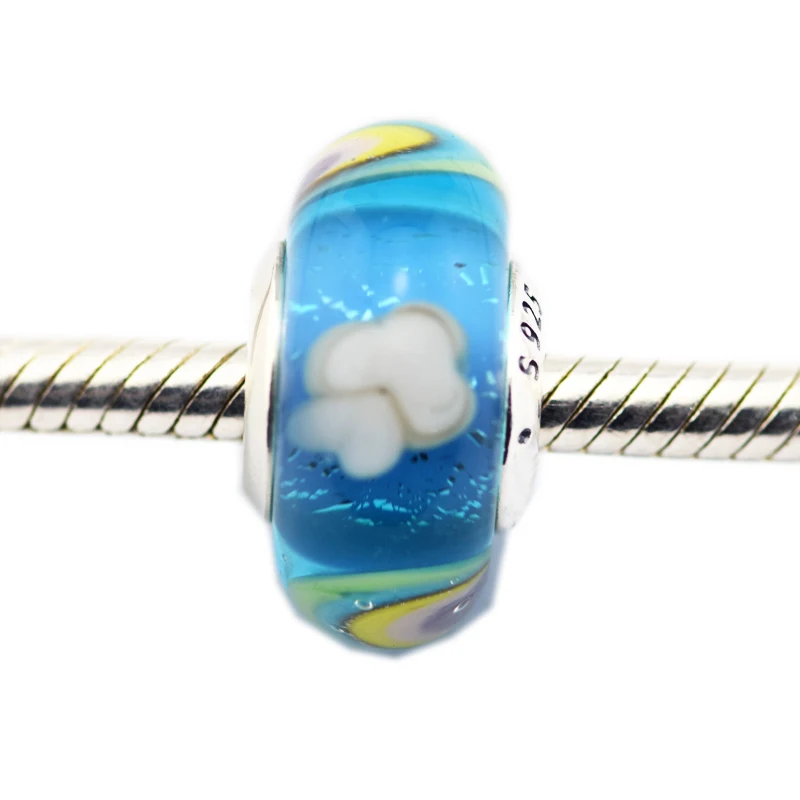 

DIY Beads for Jewelry Making Sterling-Silver-Jewelry Murano Glass Charm Bead Charms Silver 925 Berloque Perles Women