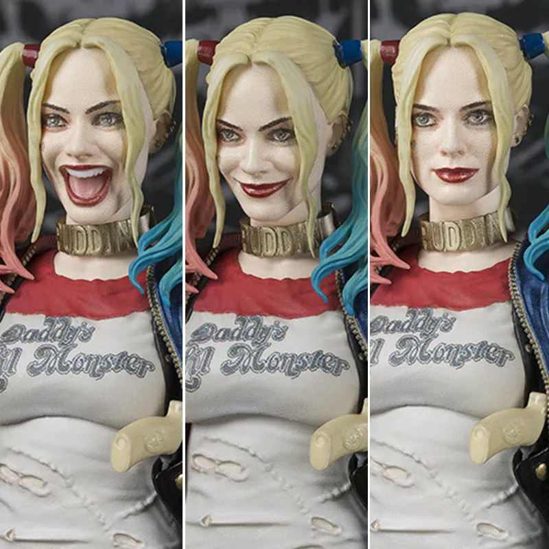 3 Face 3 Head SHFiguarts SHF DC Suicide Squad Harley Quinn PVC Action Figures Toys Doll for Christmas Birthday Gift (7)