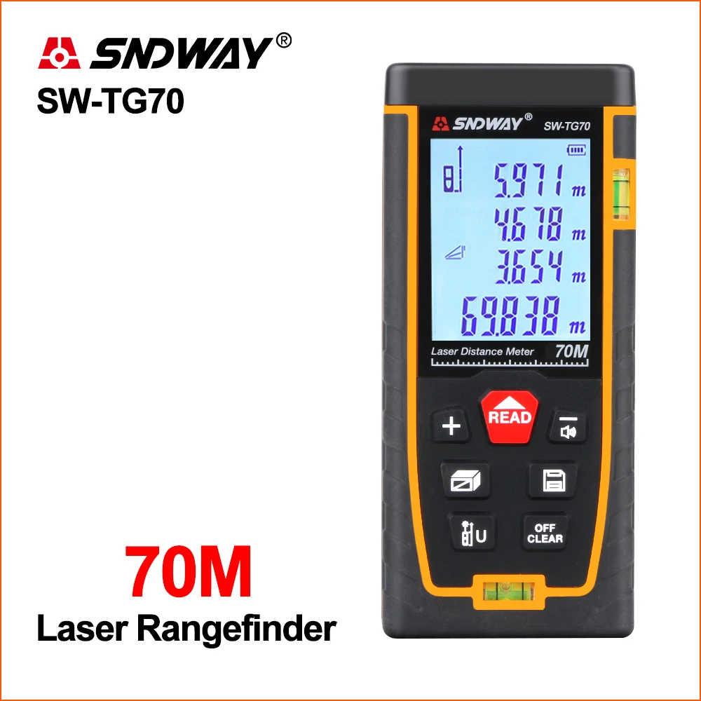 

SNDWAY Laser Rangefinder Distance Meter Hunting Rangefinder Range Finder Digital Mini Handheld Tape Measure Laser Distance Meter