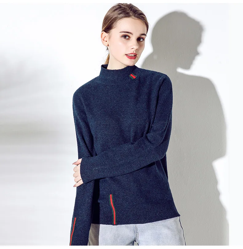 yellow turtleneck sweater women Korean style pull fem me Autumn winter knitwear pull over plus size Loose Thick warm