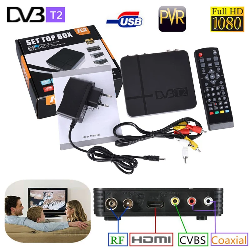 

HD DVB T2 Terrestrial Receiver DVB-T2 MPEG-2/-4 H.264 Support HDMI Set Top Box For Europe/Central Asia/Columbia K2 Free Shipping