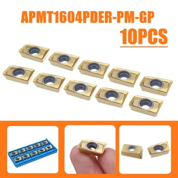 

10pcs APMT1604PDER-PM-GP Carbide Insert Face Mill Cutter Turning Tool Finish Machining Carbide Turning Tools
