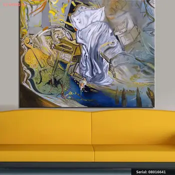 

Salvador Dali Still life Abstract oil Painting Drawing art Spray Unframed Canvas hologram brass technical action08016641