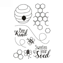 

Bees and hive Transparent Clear Silicone Stamp/Seal for DIY scrapbooking/photo album Decorative clear stamp