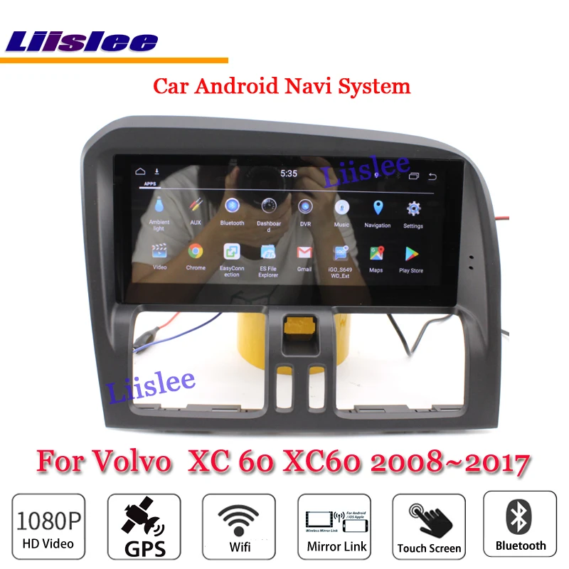 Liislee автомобиль для Volvo XC 60 XC60 2008~ радио Android Carplay стерео зеркало с GPS соединением карта навигатор навигационная мультимедийная система