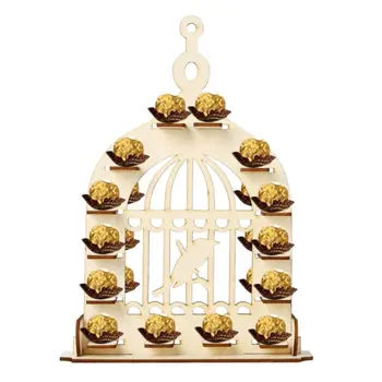 

Personalised Bird Cage Shape Ferrero Rocher Chocolate Candy Display Stand Wedding Party Centerpiece Decor