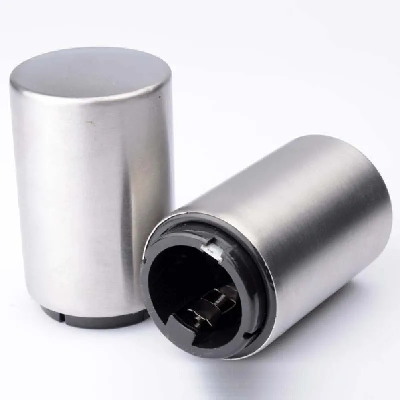 Stainless Steel Automatic Bottle Opener Beer Wine Can Cap Catcher Bar Tool