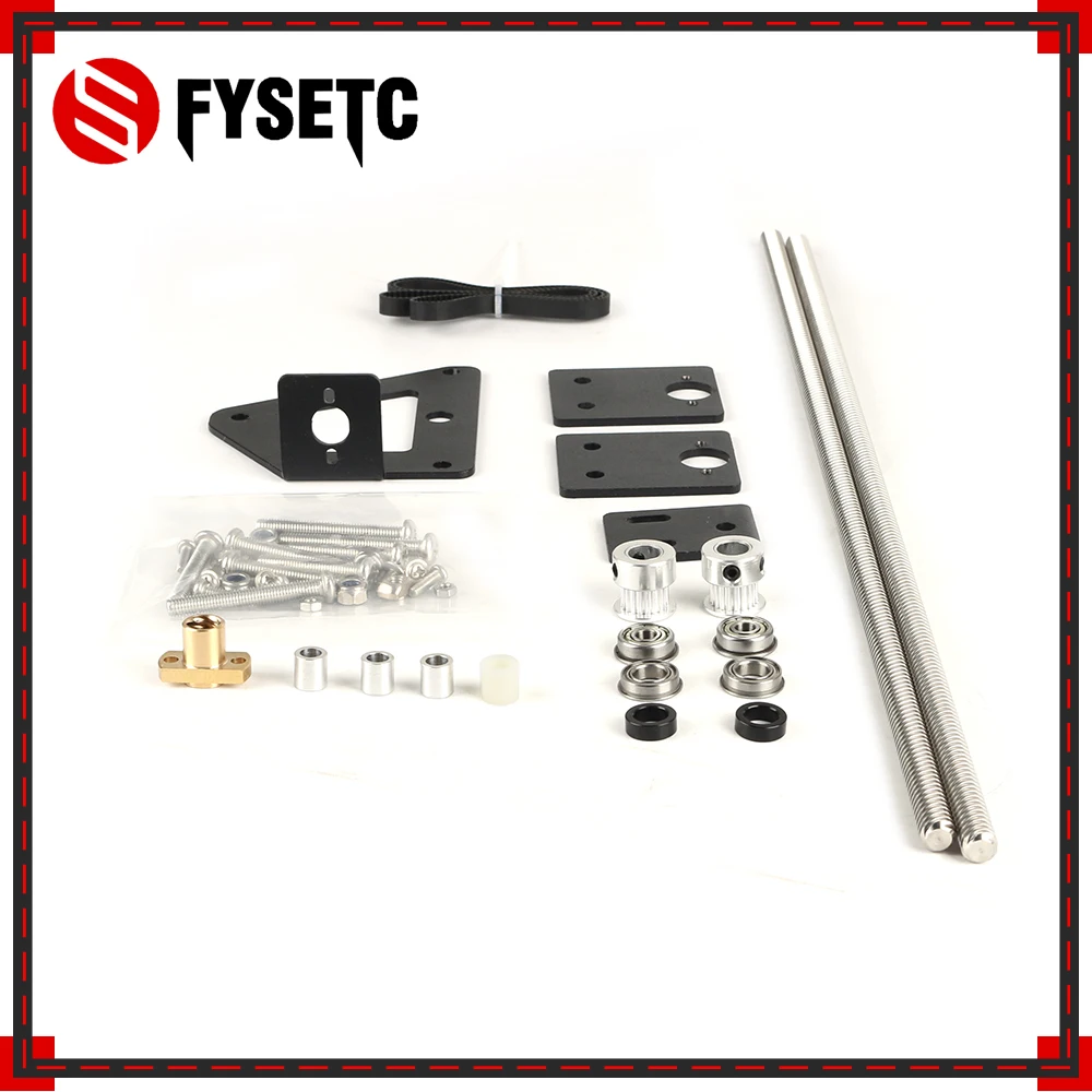 

3D Printer Part Dual Z axis Upgrade Kit Dual Z Tension Pulley Set For Creality Ender-3 3D Printer Single Motor Dual Z-axis