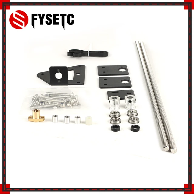 Best Price 3D Printer Part Dual Z axis Upgrade Kit Dual Z Tension Pulley Set For Creality Ender-3 3D Printer Single Motor Dual Z-axis