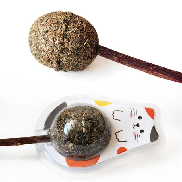Cats Toy Catnip Lollipops Natural Sticks for Cleaning Teeth, Silvervine