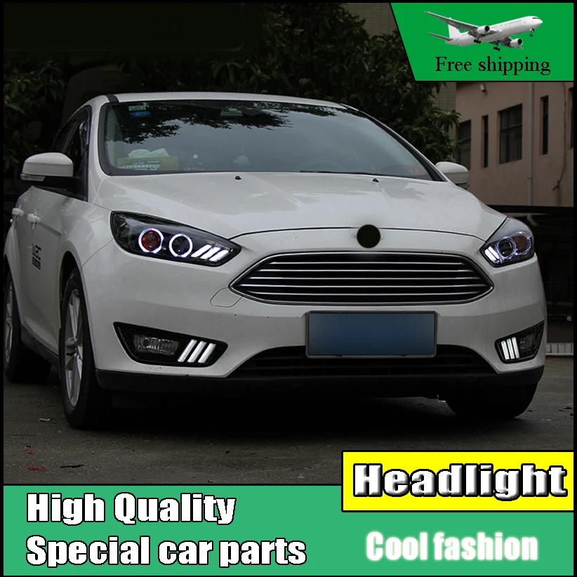 Car Styling Head Lamp Case For Ford Focus Mk3 Headlights 2017 Car Styling Head Lamp Case For Ford Focus Mk3 Headlights 2017 Led Headlight O Angel Eyes Drl Moving Turn Signal In Light Embly From Automobiles