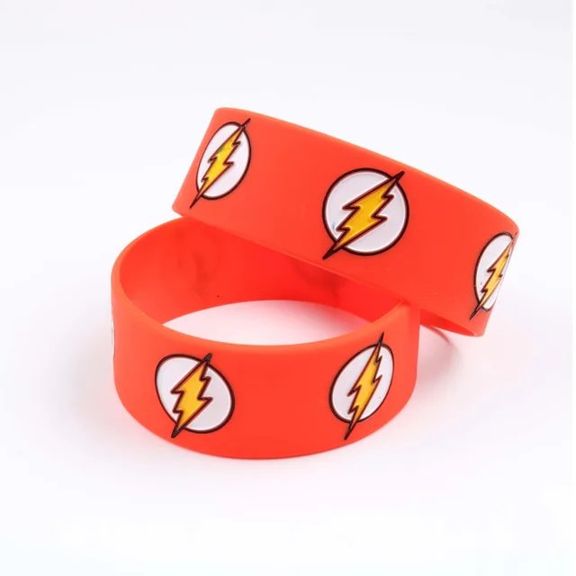 Wholes The Flash Silicone Bracelet Dc Comic Character Wristband Wholes The Flash Silicone Bracelet Dc Comic Character Wristband Superhero Bracelets Ager Men Women Fashion Jewelry