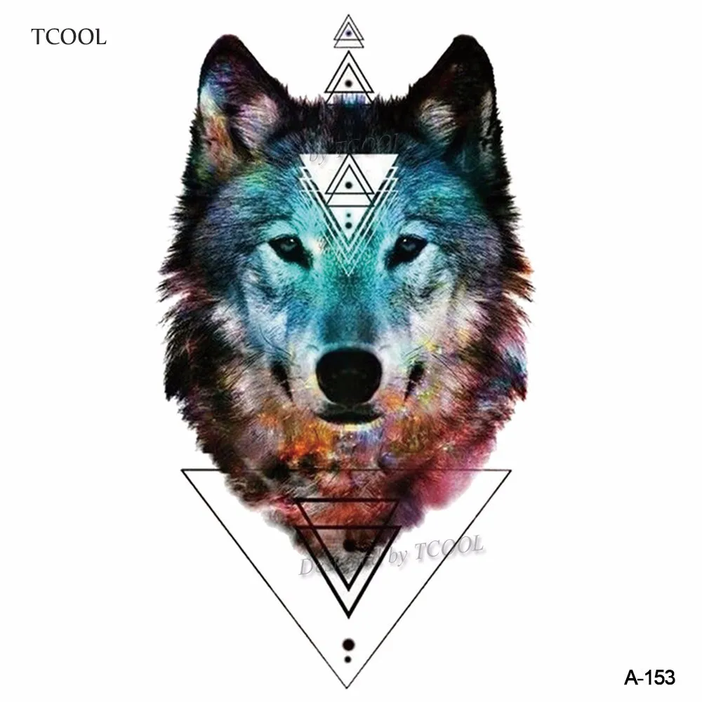 HXMAN Wolf Temporary Tattoo Stickers Waterproof Women Fake Hand Animal Tattoos Adult Men Body Art 9.8X6cm A-085 HXMAN Wolf Temporary Tattoo Stickers Waterproof Women Fake Hand Animal Tattoos Adult Men Body Art 9.8X6cm A-085