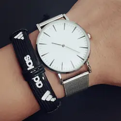 2016 Новая Мода Повседневное кварцевые Для женщин часы-браслет подарок Relogio Feminino подарок
